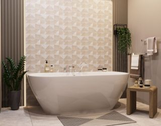 Ванна из литьевого мрамора Эстет Miami silk ФР-00014539 170x85см белый матовый